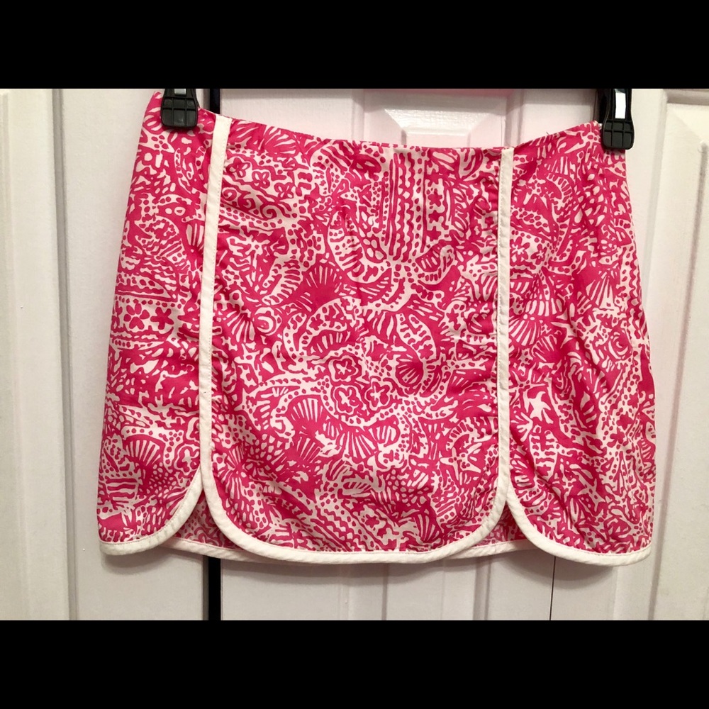 Lilly Pulitzer size 00 skort pink and white print